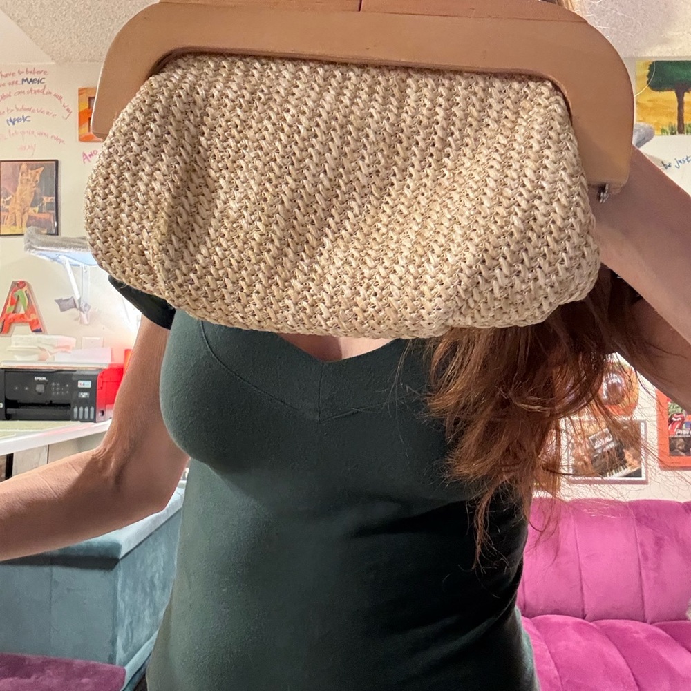 FLASH SALE 1 DAY ONLY Elegant Tan Woven Clutch